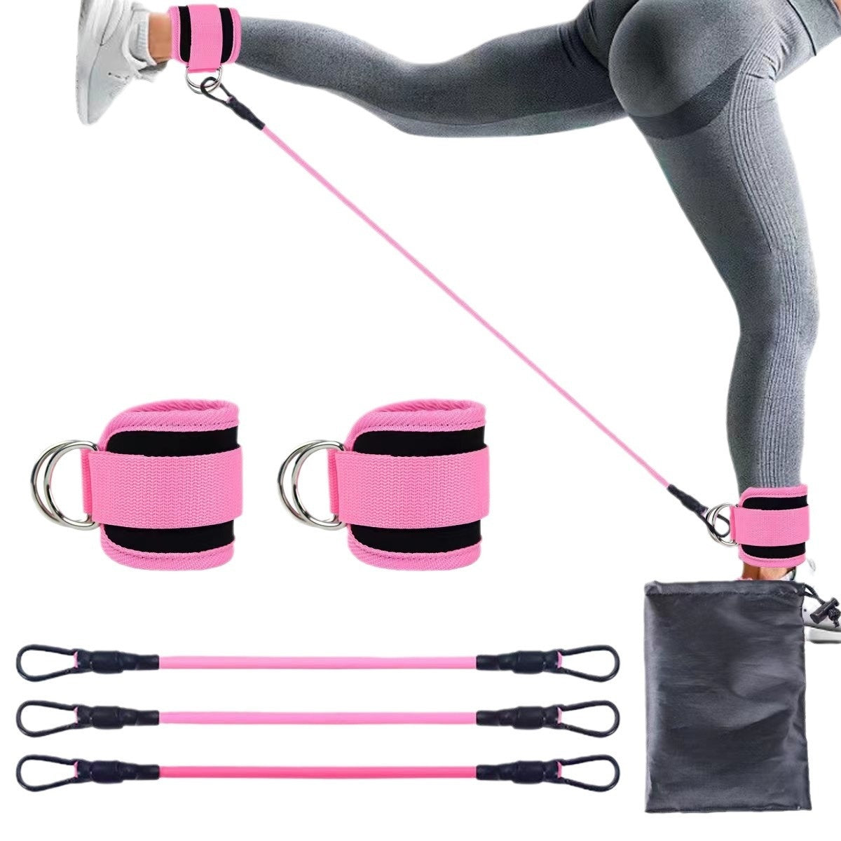 NeduGlow FitFlex™ Ankle Resistance Bands – Hip & Leg Strength Training Set