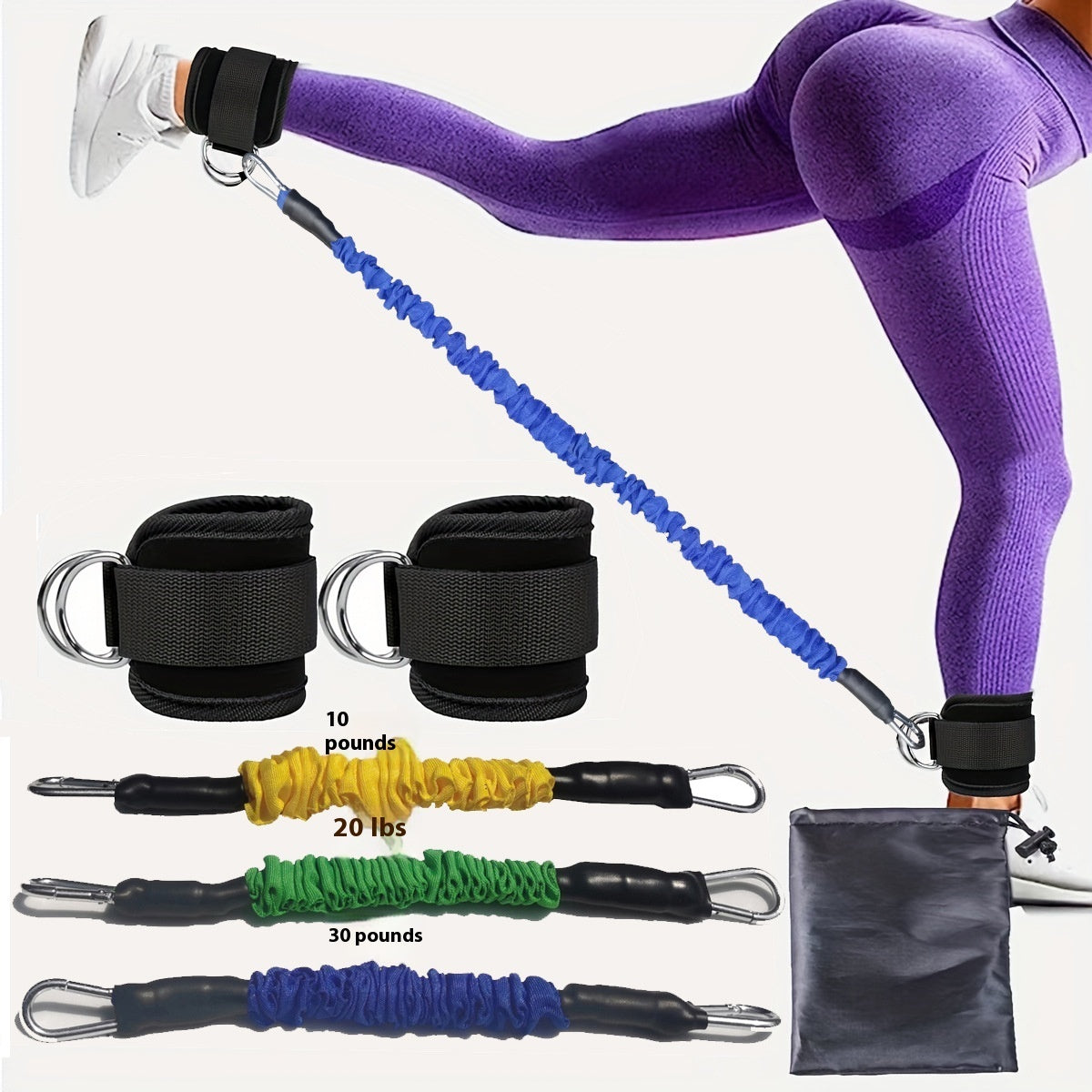 NeduGlow™ FitFlex – Bandes de Résistance pour Jambes & Fessiers