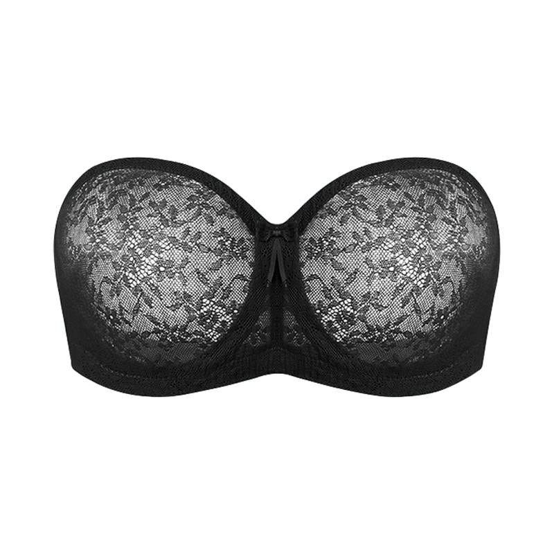 Wmbras Bella Women'S Airease Strapless Strapless Bandeau Bras Non Slip Bras Push up Underwire Unlined Bras Supportive Tube Top Bras