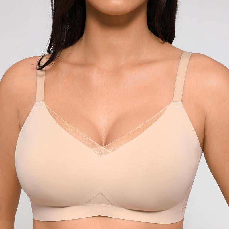 Feelingirl Womens Comfortable Wireless Bras Push up Bralettes Seamless Tshirts Bras Deep V Everyday Bras