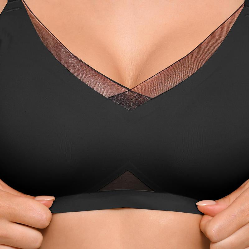 Feelingirl Womens Comfortable Wireless Bras Push up Bralettes Seamless Tshirts Bras Deep V Everyday Bras