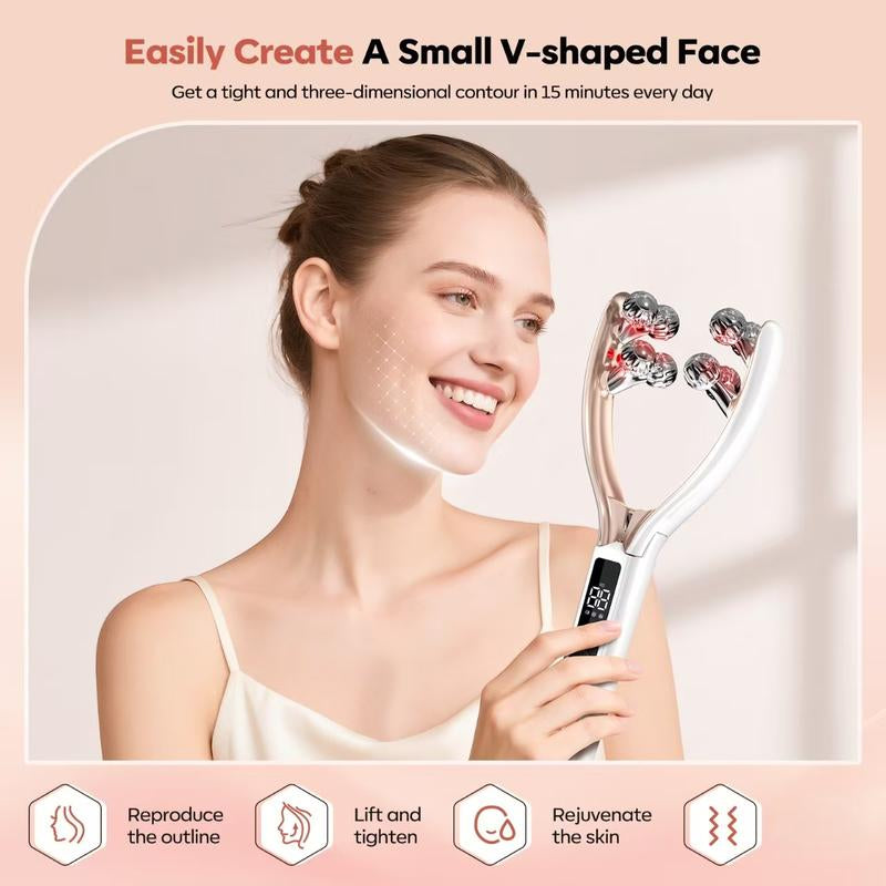 Wireless Face Massager Tool - Rechargeable Skin Care Device for Puffiness Reduction & Improved Circulation - Portable for Home & Travel - 300G Weight - 11.6X4.2X1.6 Inches Facial Roller Daily