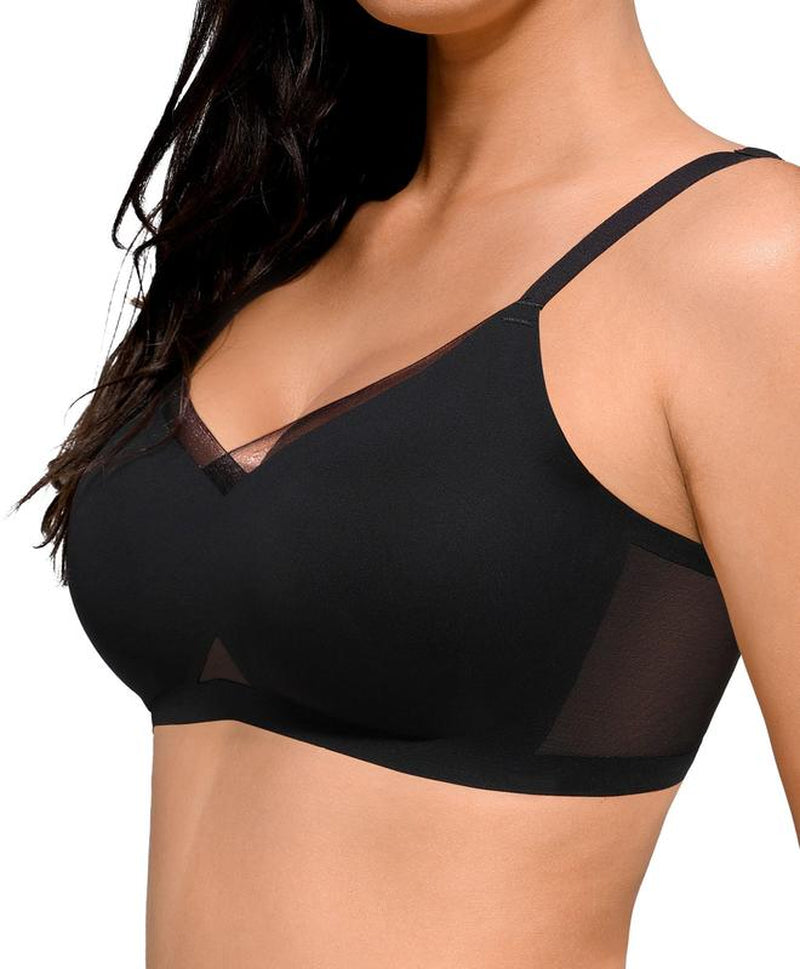 Feelingirl Womens Comfortable Wireless Bras Push up Bralettes Seamless Tshirts Bras Deep V Everyday Bras